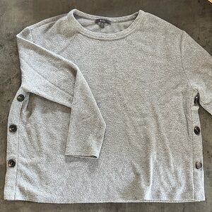 Crewneck Sweater with Button Details